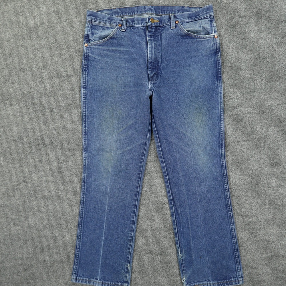 Wrangler Jeans Mens 36x30 (Tag 38x30) Blue 936 Cowboy Cut Slim Fit Tapered A7